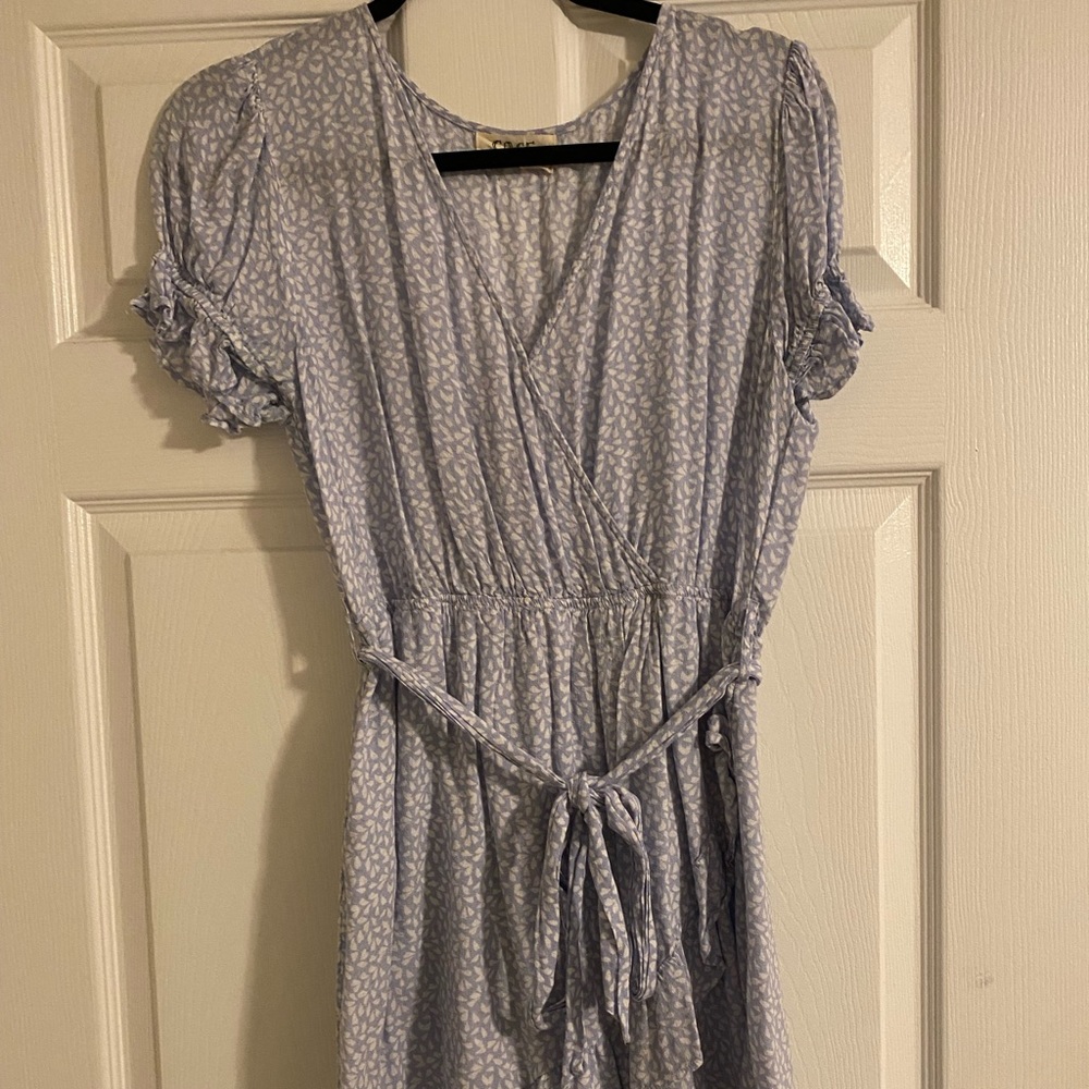 California boutique blue and white dress